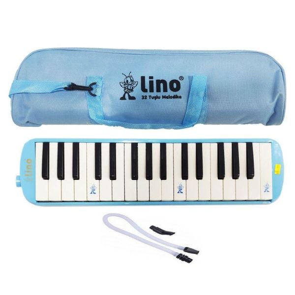 Lino LN-32-PMVS 32 Tuşlu Bez Çantalı Pastel Mavi Melodika