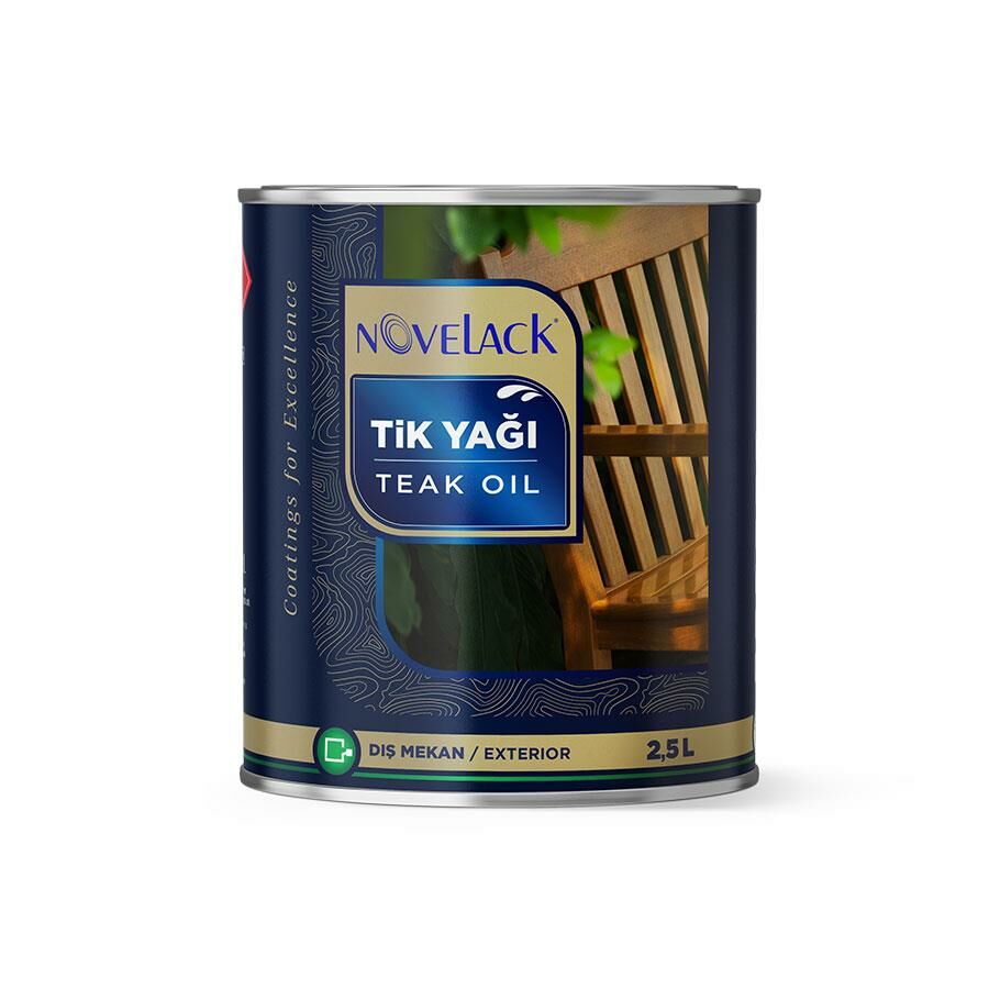 Novelack 1.Sınıf Teak Oil - Tik Yağı 2,5 lt