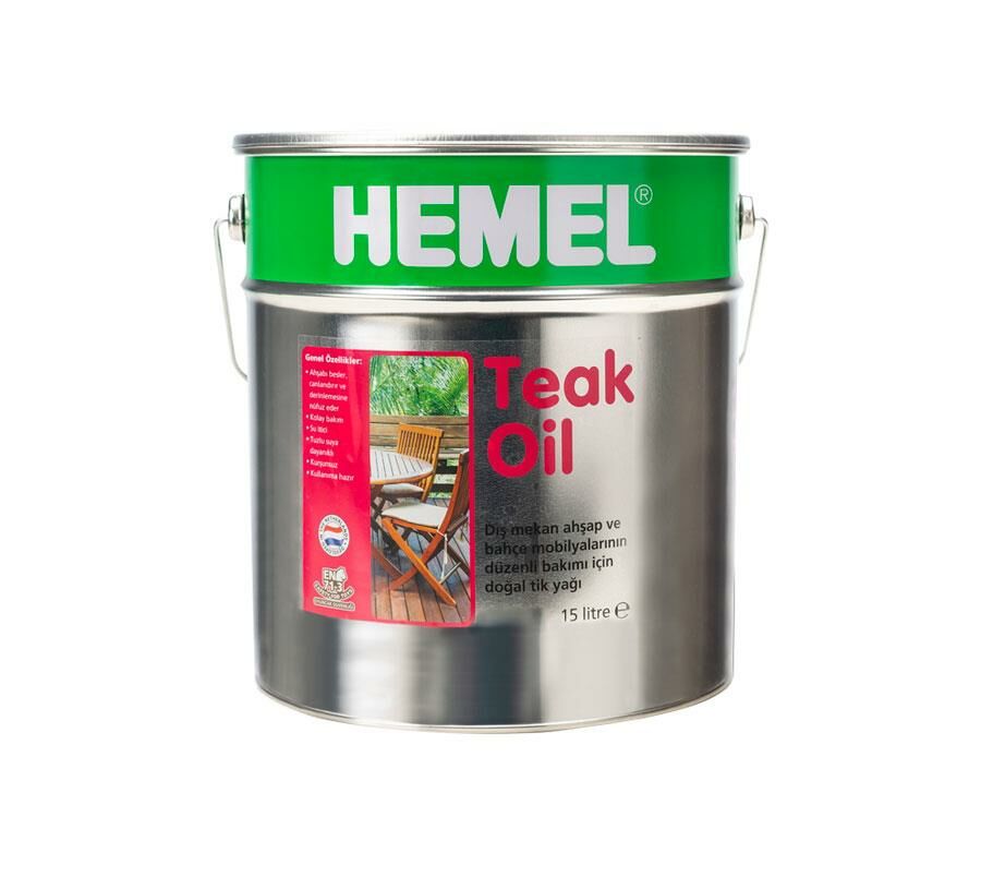 HEMEL Teak Oil - 1.Sınıf Tik Yağı 15 LT