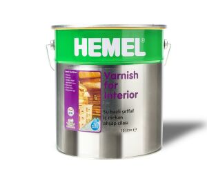 HEMEL Varnish for Interior-Su Bazlı İç Mekân Vernik 15 LT