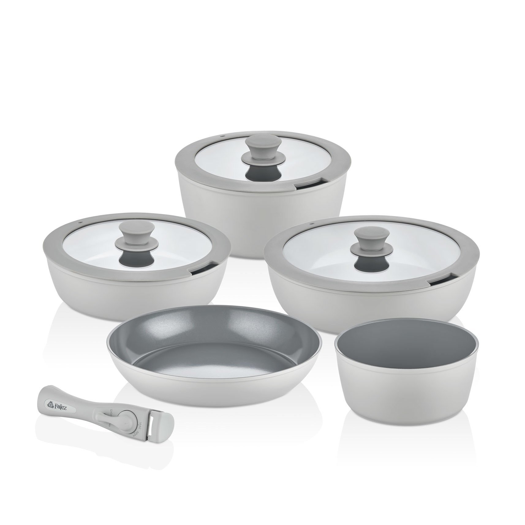 FALEZ AURIS X LARGE 9 PARÇA SET GRİ