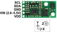 AltIMU-10 v5 Gyro, Accelerometer, Compass, and Altimeter (LSM6DS33, LIS3MDL, and LPS25H Carrier)