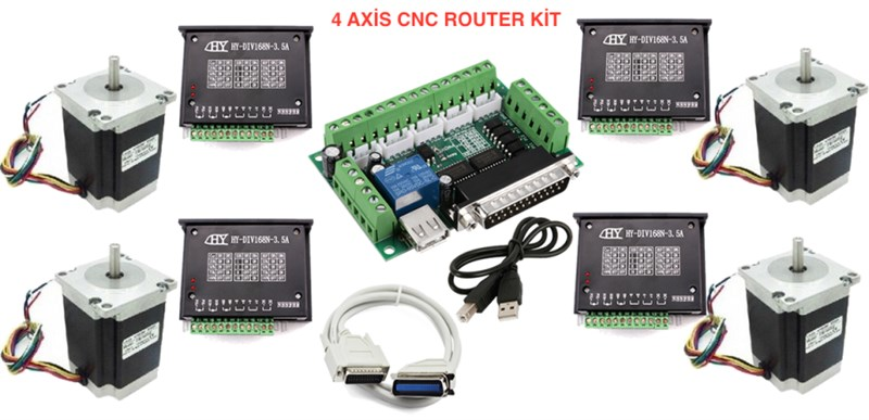 4 Axis CNC Router  Kit