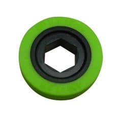 BaneBots Wheel 1-5/8'' x 0.4'', 1/2'' Hex Mount 30A Black/Green