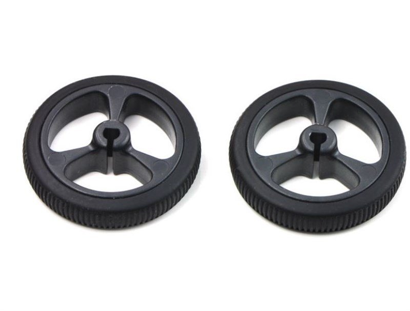 Mini Rubber Wheel 32×7mm Pair - Black