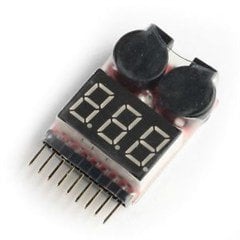 1-8S Low Voltage Buzzer Alarm Lipo Battery Voltage Indicator Tester