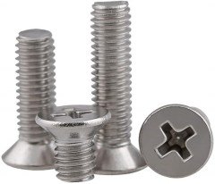 M2x8mm Stainless Steel Countersunk Phillips Head Screw (10 Pcs)