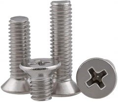 M2x10mm Stainless Steel Countersunk Phillips Head Screw (10 Pcs)