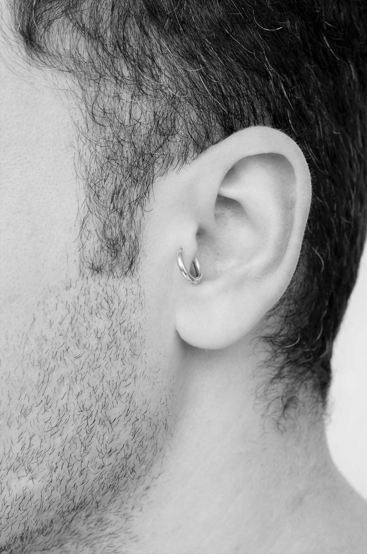 Erkek Çelik Halka Piercing Tragus Helix Kıkırdak 8 mm