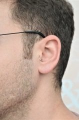 Erkek Çelik Piercing Tragus Helix Kıkırdak 8 mm