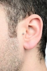 Erkek Çelik Piercing Tragus Helix Kıkırdak 6 mm Gümüş Renk