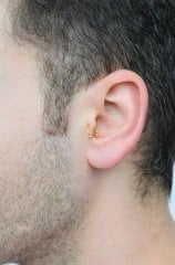 Erkek Gold Çelik Piercing Tragus Helix Kıkırdak