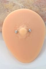 Multicolor Taşlı Nipple Piercing Çok Renkli Meme Ucu Piercingi