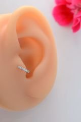 Zirkon Taşlı Halka Tragus Piercing Helix Kıkırdak Forward Helix