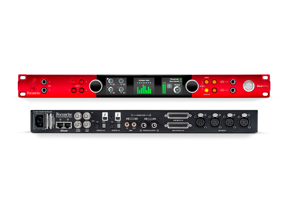 Focusrite Pro Red 4PRE - 58x64 Thunderbolt Ses Arabirim Kartı