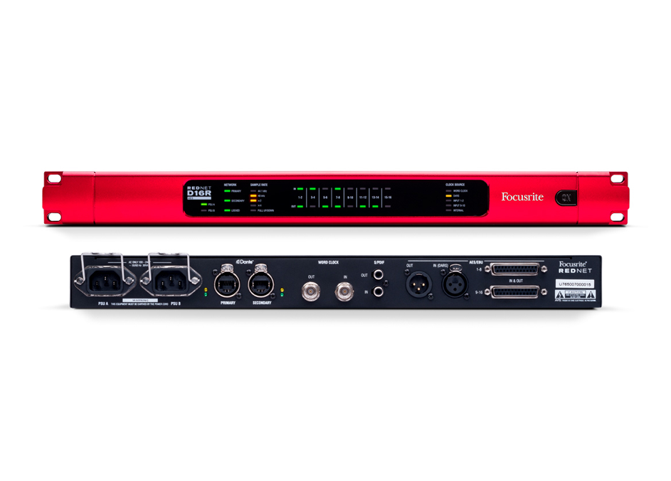 Focusrite Pro RedNet D16R - 16 Kanal AES- 1/O Dante Ses Arabirimi