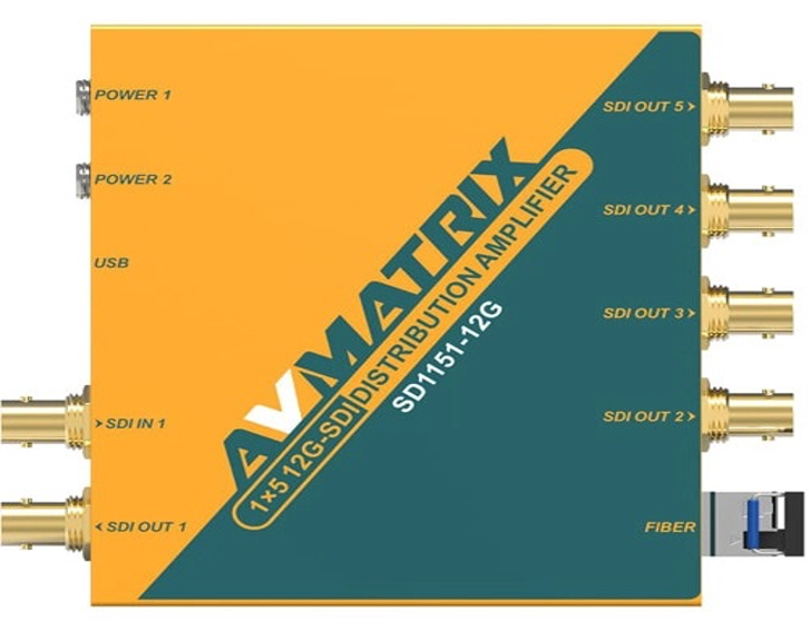 AVMatrix SD1151-12G 12G-SDI 1x5 Distribution Amplifier