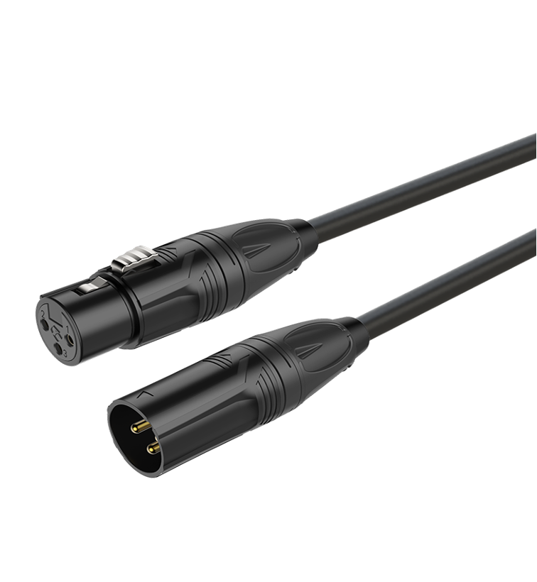 3 Pin Roxtone XLR Erkek+XLR Dişi - 5 Metre-Audio Kablosu
