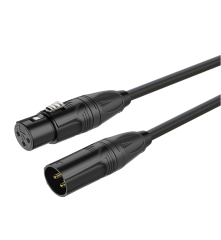 3 Pin Roxtone XLR Erkek+XLR Dişi-10 Metre- Audio Kablosu