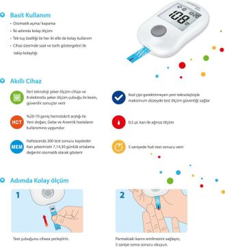 Vivachek Eco Set Şeker Cihazı ve 50 Adet Ölçüm Çubuğu