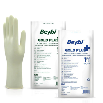 Beybi Gold Pudralı Steril Ameliyat Eldiveni 7 - 10 Adet