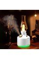 Hava Nemlendirici Şarjlı Buhar Makinası Rgb Led Işıklı Gece Lambası Beyaz Renk