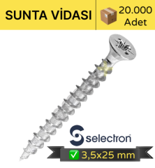 Selectron Sunta Vidası 3,5*25 Mm (20.000 adet)