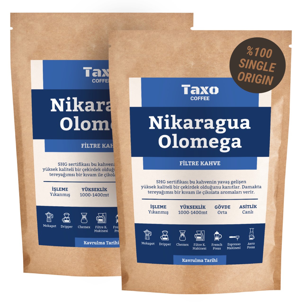 Nikaragua Olomega 1kg Filtre Kahve