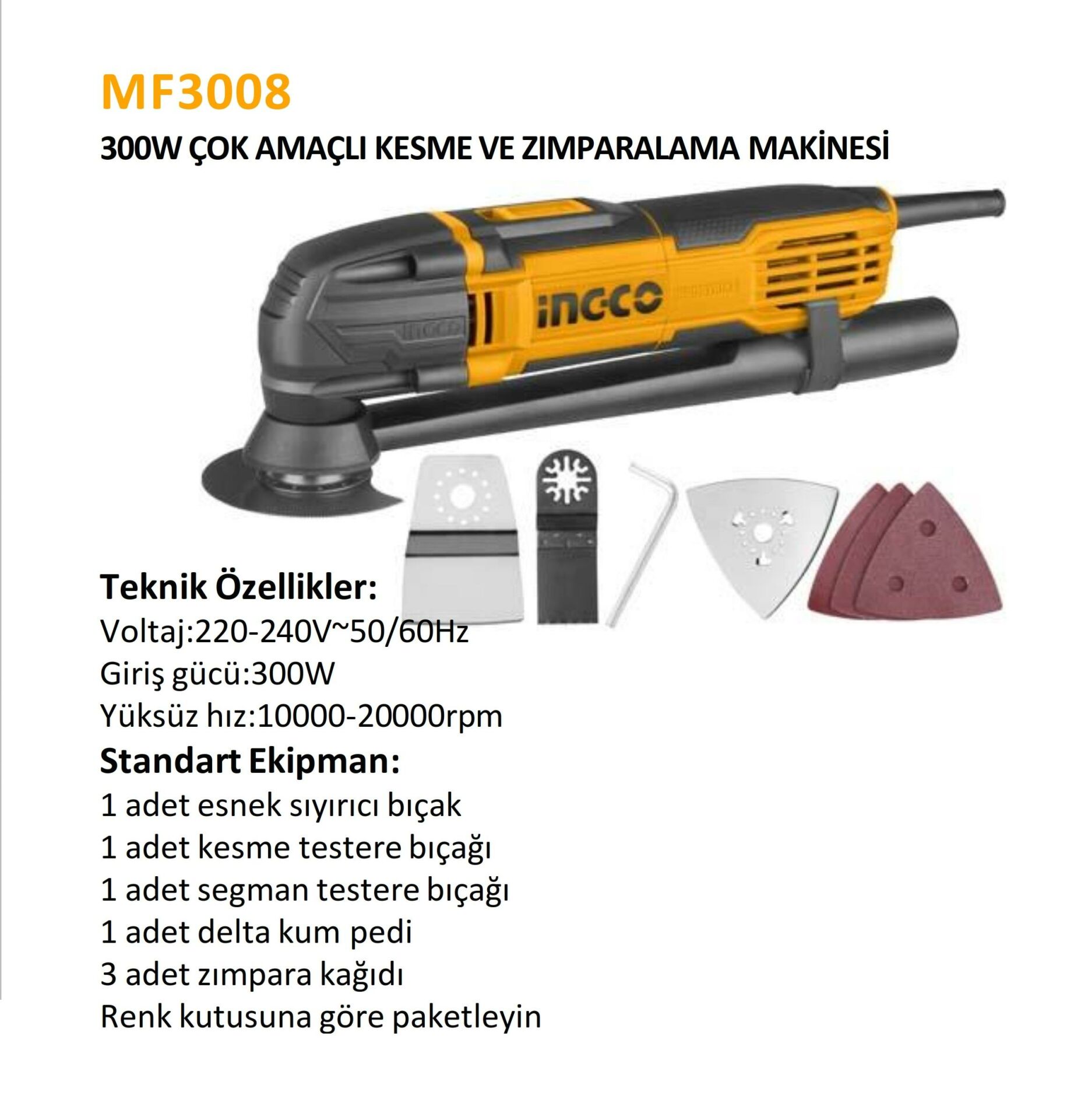 300W ÇOK AMAÇLI ZIMPARAMA-KESME MAKİNESİ