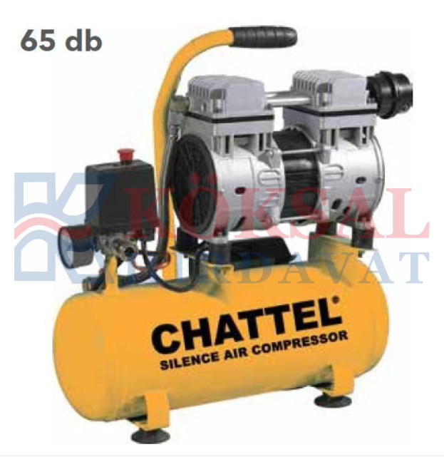 Chattel CHT-1209 Sessiz-Yağsız Kompresör 9 litre