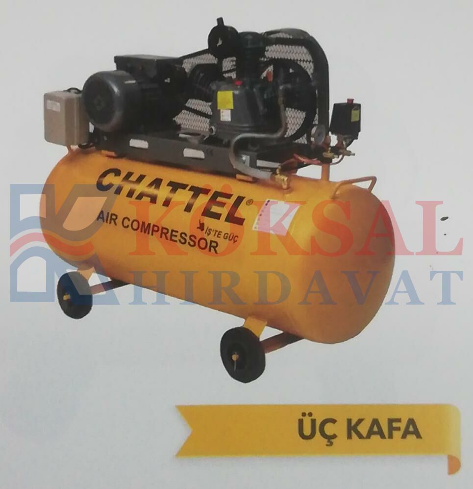 Chattel CHT-1221-8T Hava Kompresörü(Trifaze) 200 litre