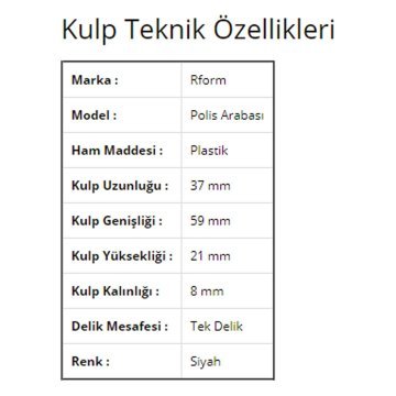 Siyah Polis Arabası Çocuk Odası Mobilya Kulp