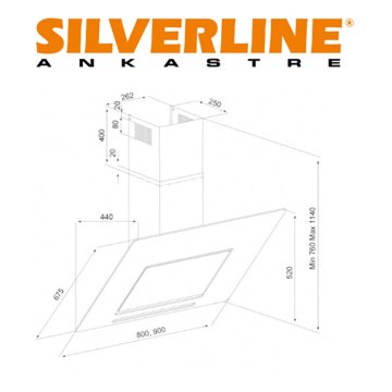 Silverline 3261 90 cm Beyaz Davlumbaz