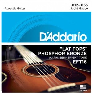 D'Addario EFT16 Flat Tops Akustik Gitar Teli (12-53)