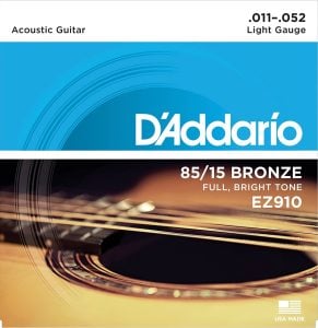 D'Addario EZ910 Bronze Light Set Akustik Gitar Teli (11-52)