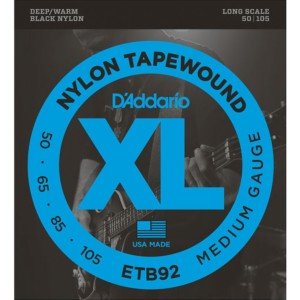 D'Addario ETB92 Tapewound Bass, Medium, 50-105, Long Scale Takım Tel - Bas Gitar Teli 050-105