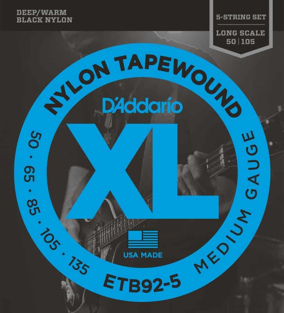 D'Addario ETB92-5 Medium 5-String / Long Scale Set - 5 Telli Bas Gitar Teli 50-135