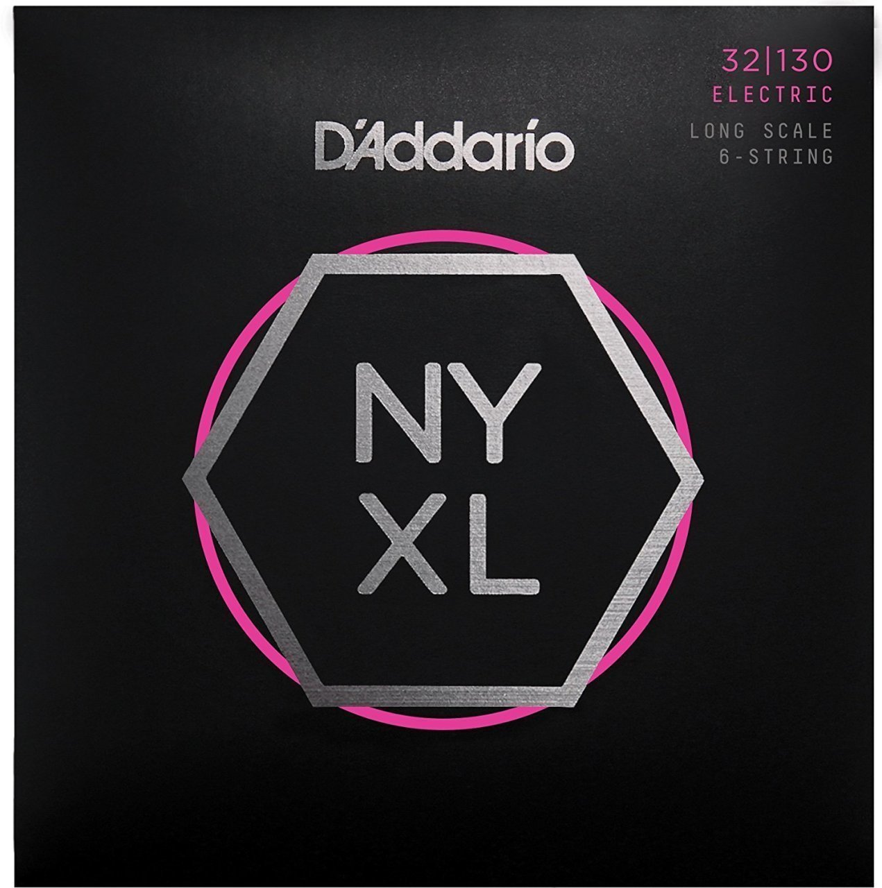 D'Addario NYXL32130, Set Long Scale, Regular Light 6-String, 32-130 Takım Tel - 6 Telli Bas Gitar Teli 032-130