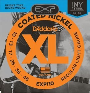 D'Addario EXP110 Coated Nickel Wound, Light, 10-46 Takım Tel - Elektro Gitar Teli 010-046