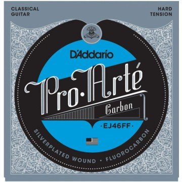 D'Addario EJ46FF Pro-Arté Carbon, Dynacore Basses, Hard Tension Takım Tel - Klasik Gitar Teli