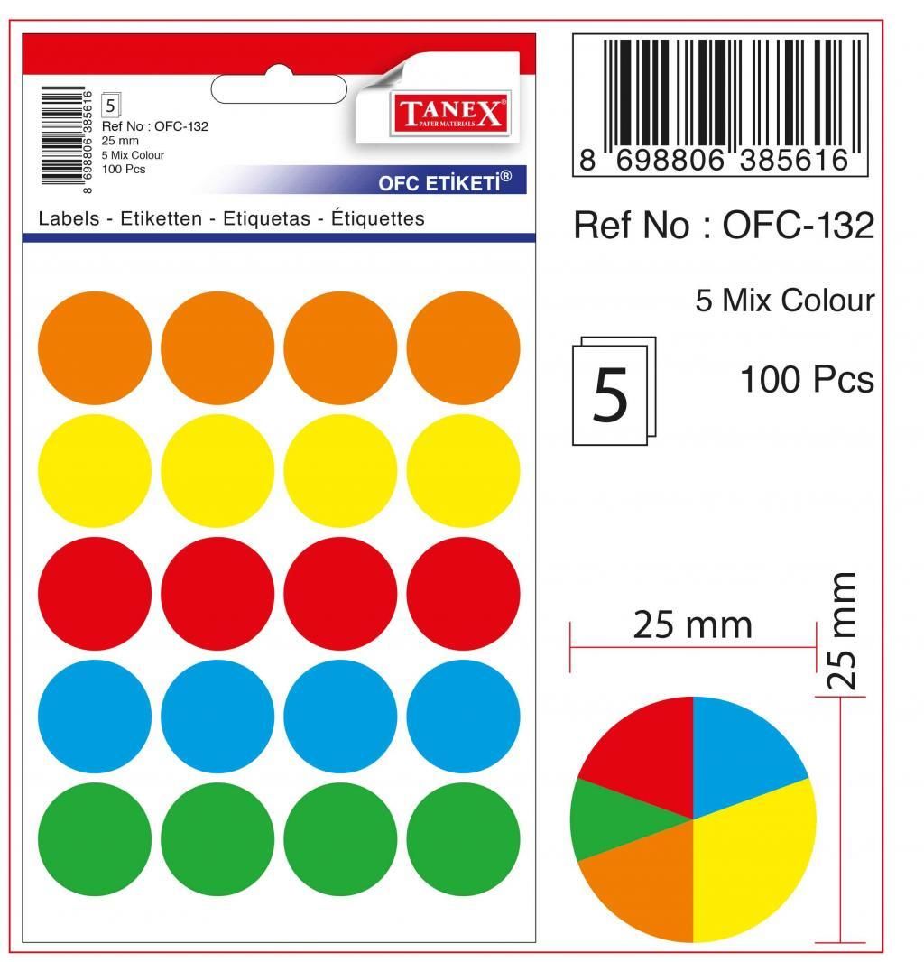 Tanex Color Ofıs Etıketı Ofc-132