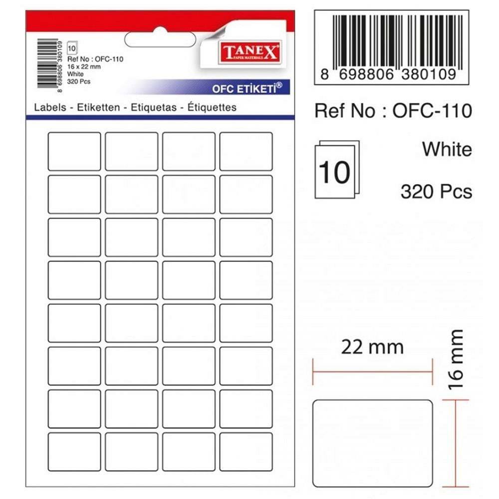 Tanex 16X22 Etıket Kod 110