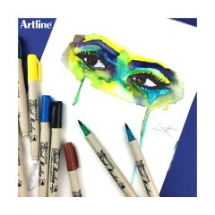 Artline Supreme Brush Uçlu Kalem Fosforlu Mor