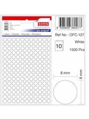 Tanex 0.8 Yuvarlak Etıket Kod:127 Beyaz
