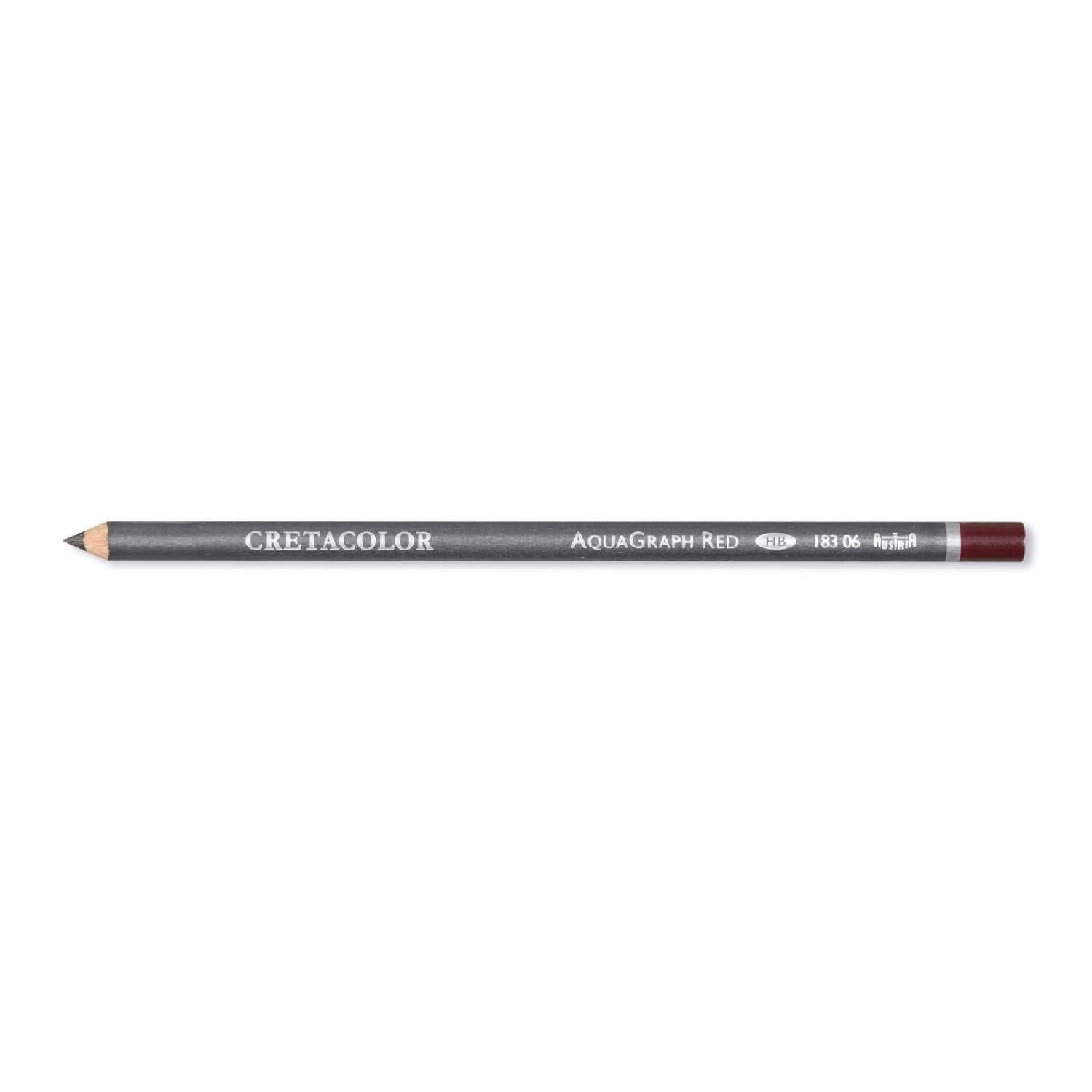 Cretacolor Aqua Graph Kırmız Graphite Aquarell Pencils HB (Sulandırılabilir Çizim Kalemi) 183 06