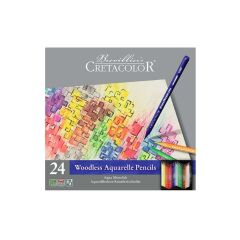 Cretacolor Aqua Monolit Sulandırılabilir Kalem Metal Kutu 24 Renk 250 24