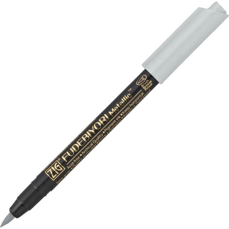 Zig Fudebiyori Brush Metallic Gümüş