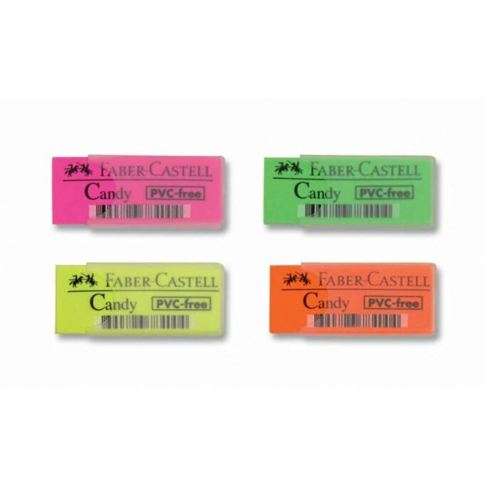 Faber-Castell Candy Renkli  Pvc Kılıflı Silgi Pastel