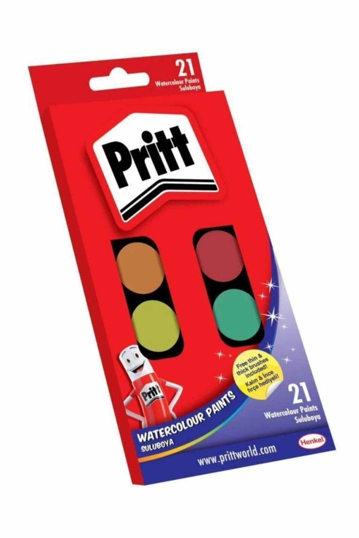 Pritt Suluboya 21 Renk Büyük Tablet 1671703