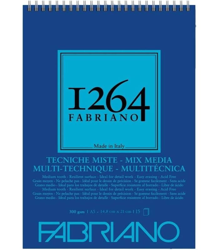 Fabriano 1264 Mix Media A5 300gr 15yp Teknik Çizim Defteri 19100642